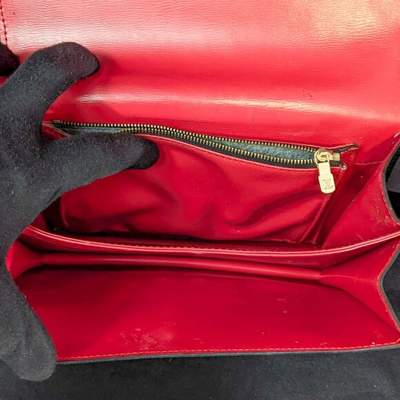 LOUIS VUITTON Epi Leather Friedland Bag Black Red Colorblock - Picture 8 of 16